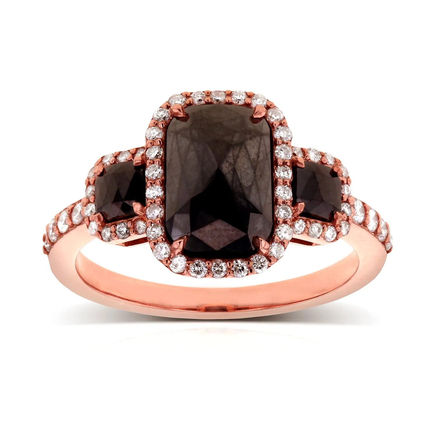 Black & Rose Rustic Elongated Tri-Halo