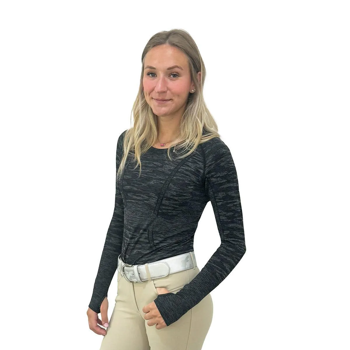 Black Stallion Designs Women's Long Sleeve Tech Top