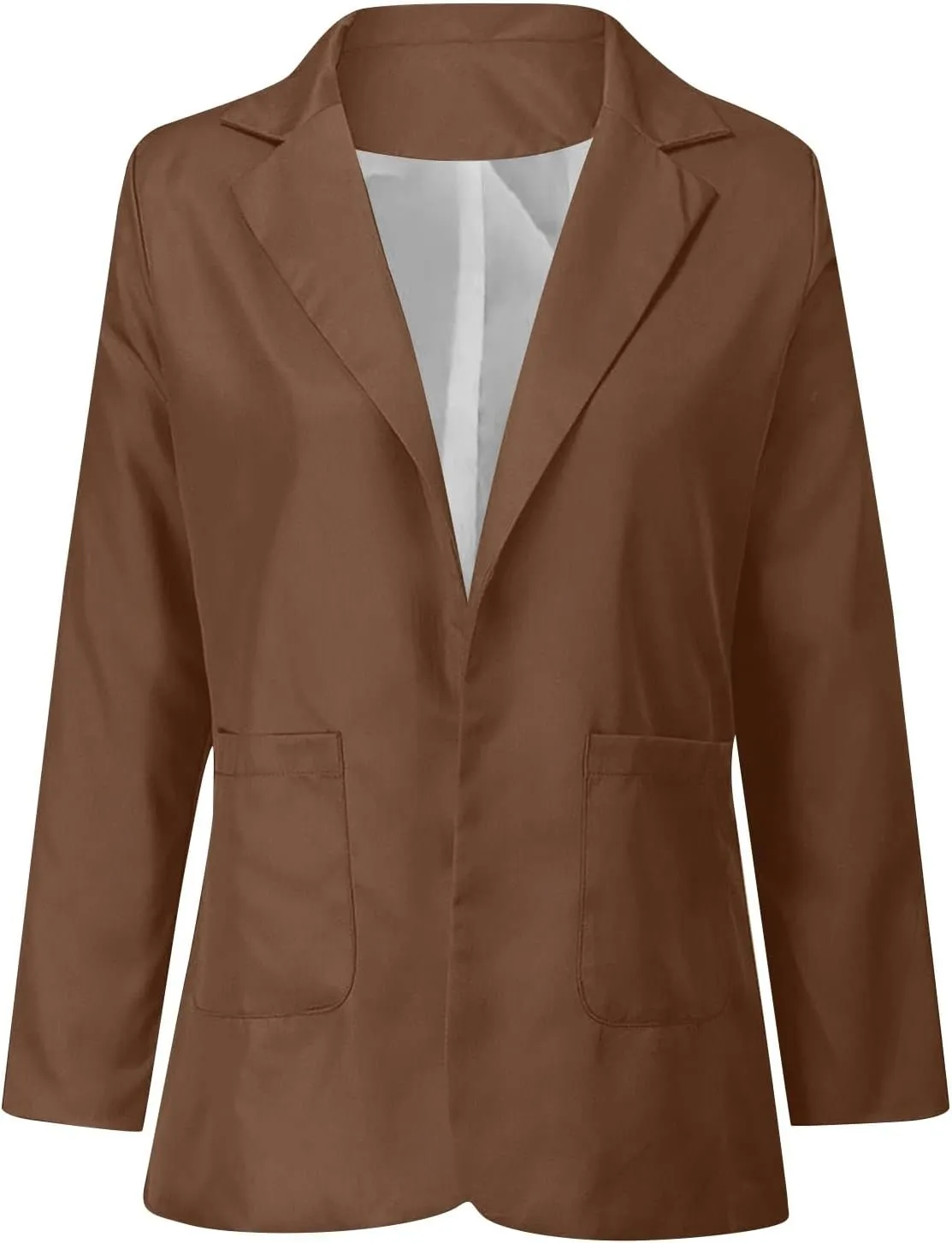 Blazers for Women Long Sleeve Button Open Front Blazer Jacket Solid/Hawaii Print Trendy Suite Coat with Pockets