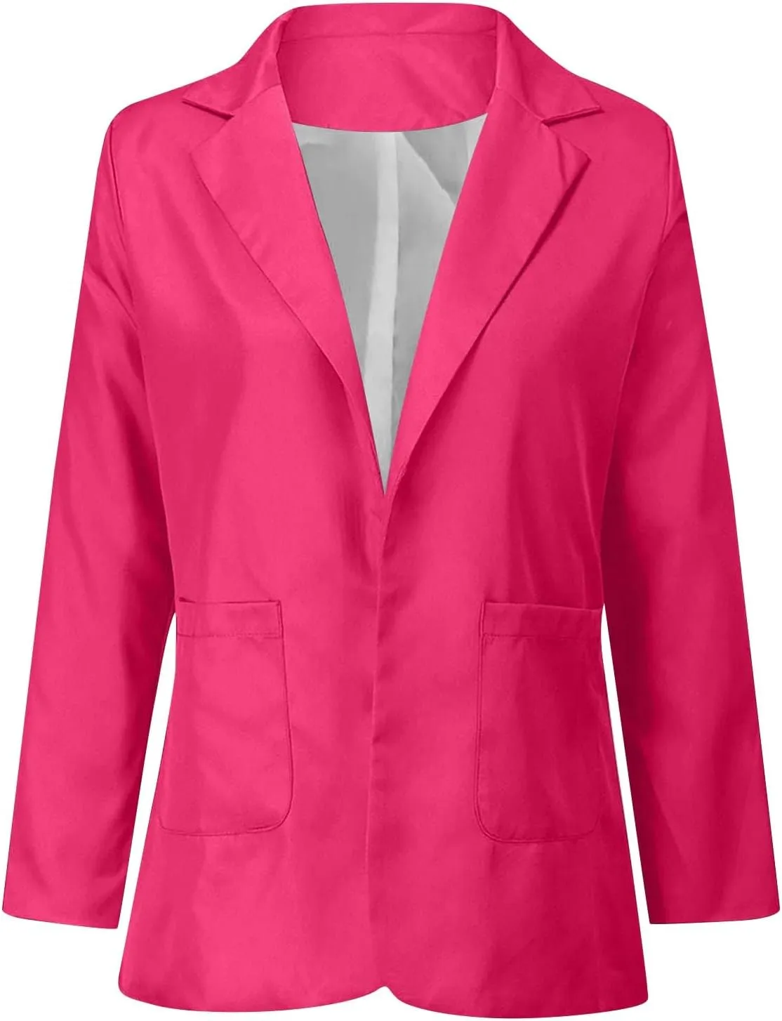Blazers for Women Long Sleeve Button Open Front Blazer Jacket Solid/Hawaii Print Trendy Suite Coat with Pockets