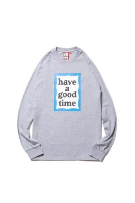 BLUE FRAME L/S TEE HEATHER GRAY