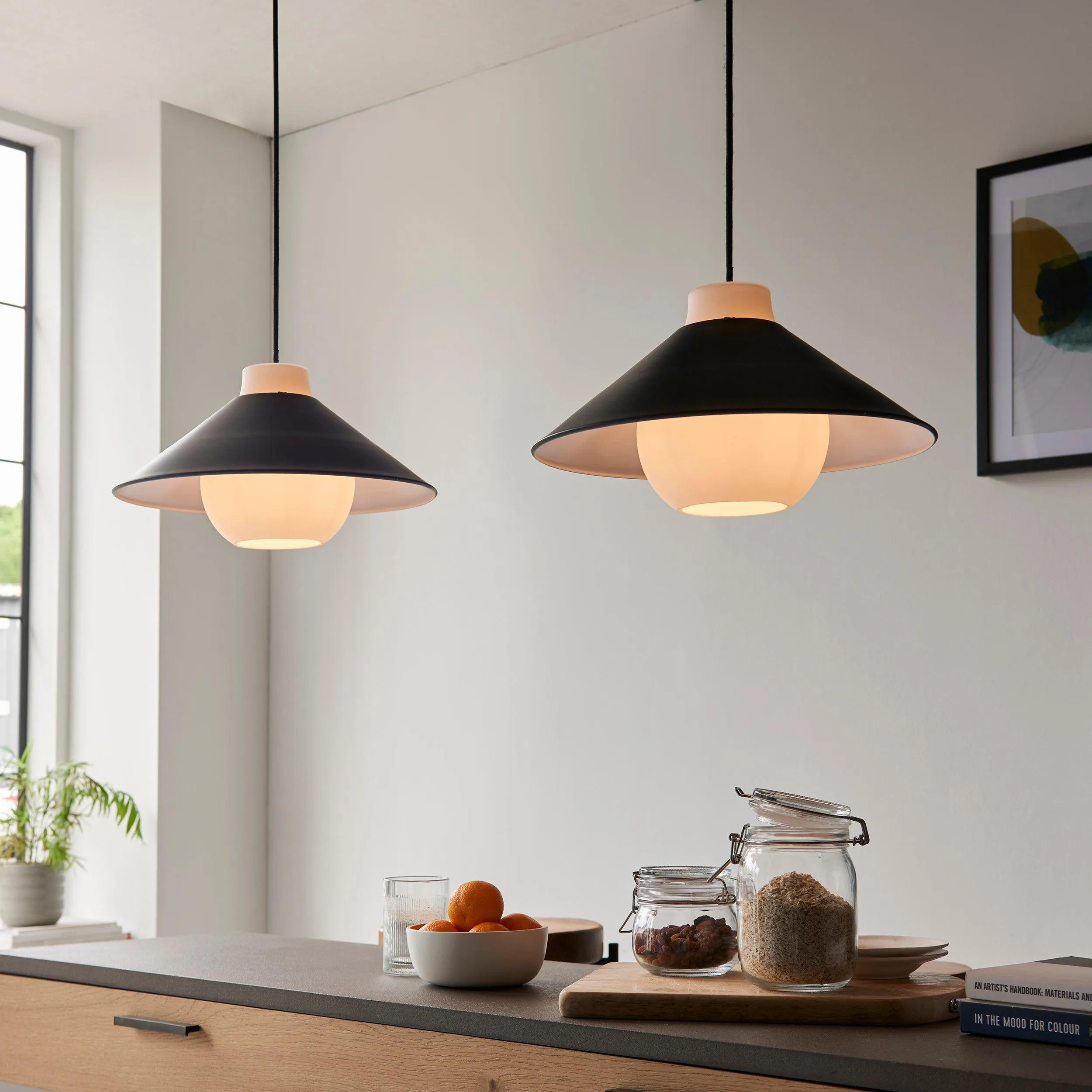 Blyth Japadi Monochrome Angled Ceiling Pendant