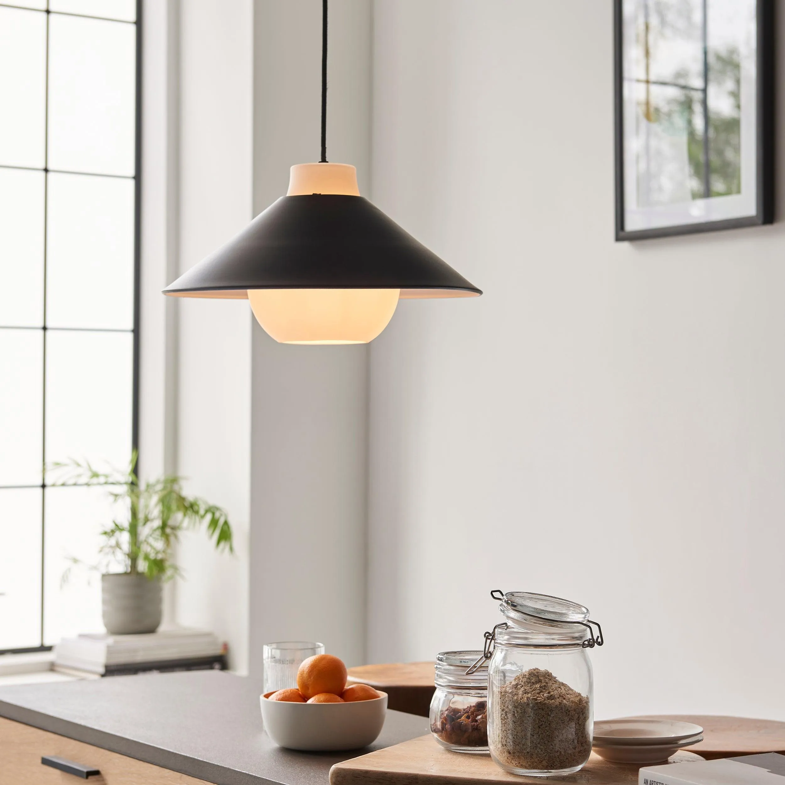 Blyth Japadi Monochrome Angled Ceiling Pendant