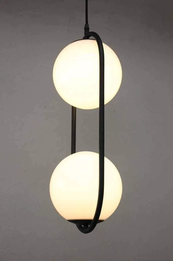Bonnie Double Glass Ball Pendant Light