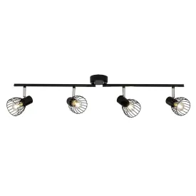 Brilliant 4 Light 160W Blacky Spot Tube - Black | 62132/06