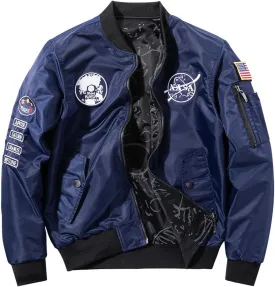 BXCNCKD Men's Flight Jacket - Double Sided Wear Plus Coat - Casual Jacket