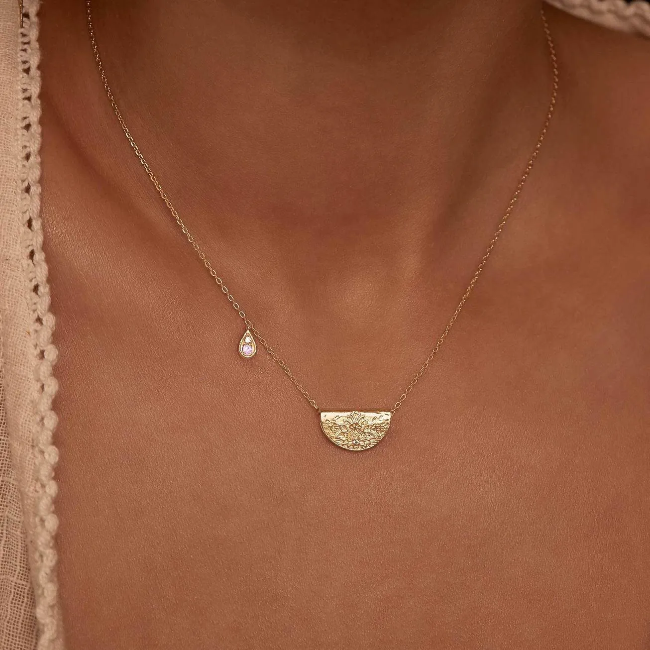 Gold By Charlotte October Birthstone Necklace - Optimized