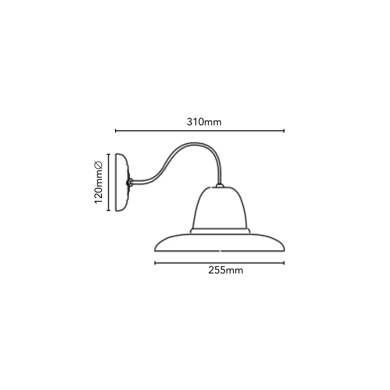 Ceramic Gooseneck Wall Light