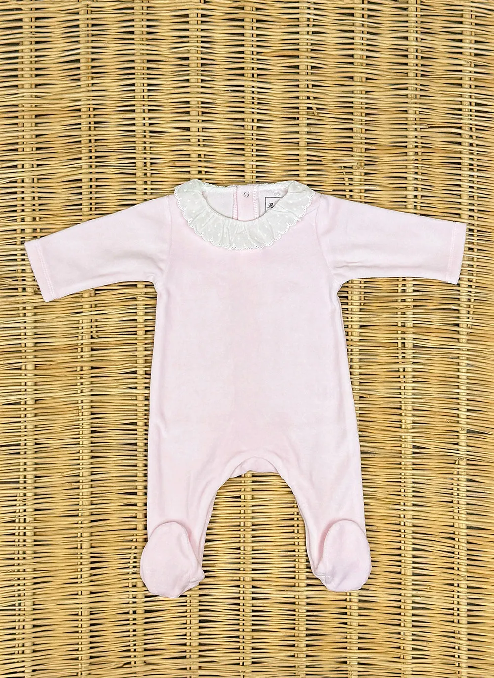 Chenille Sleepsuit Embroidered Collar