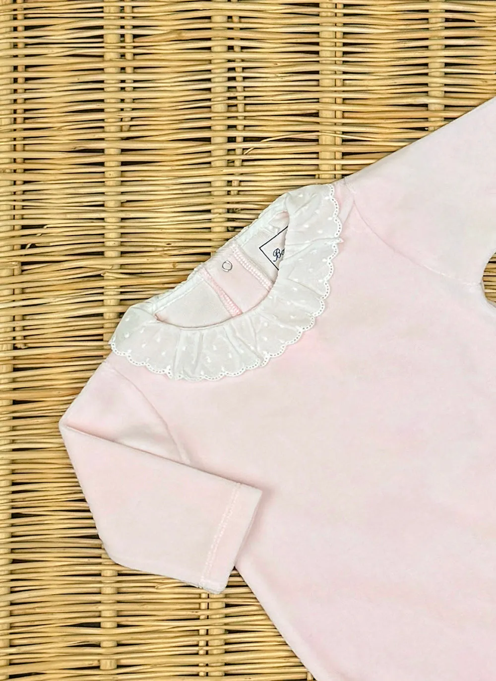 Chenille Sleepsuit Embroidered Collar