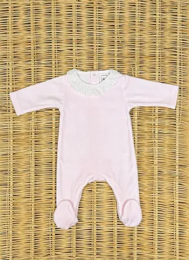 Chenille Sleepsuit Embroidered Collar