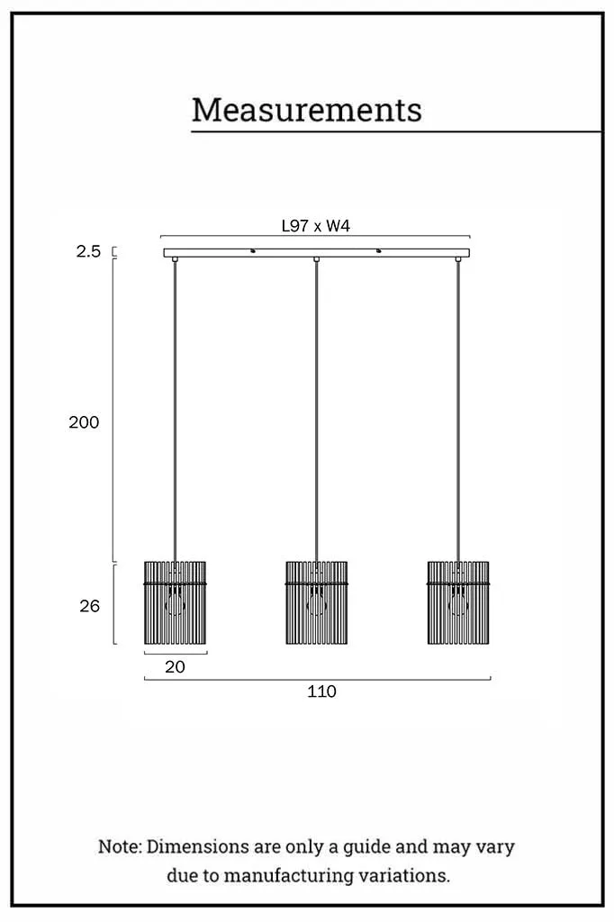 Chrysler Glass Multi Light Pendant