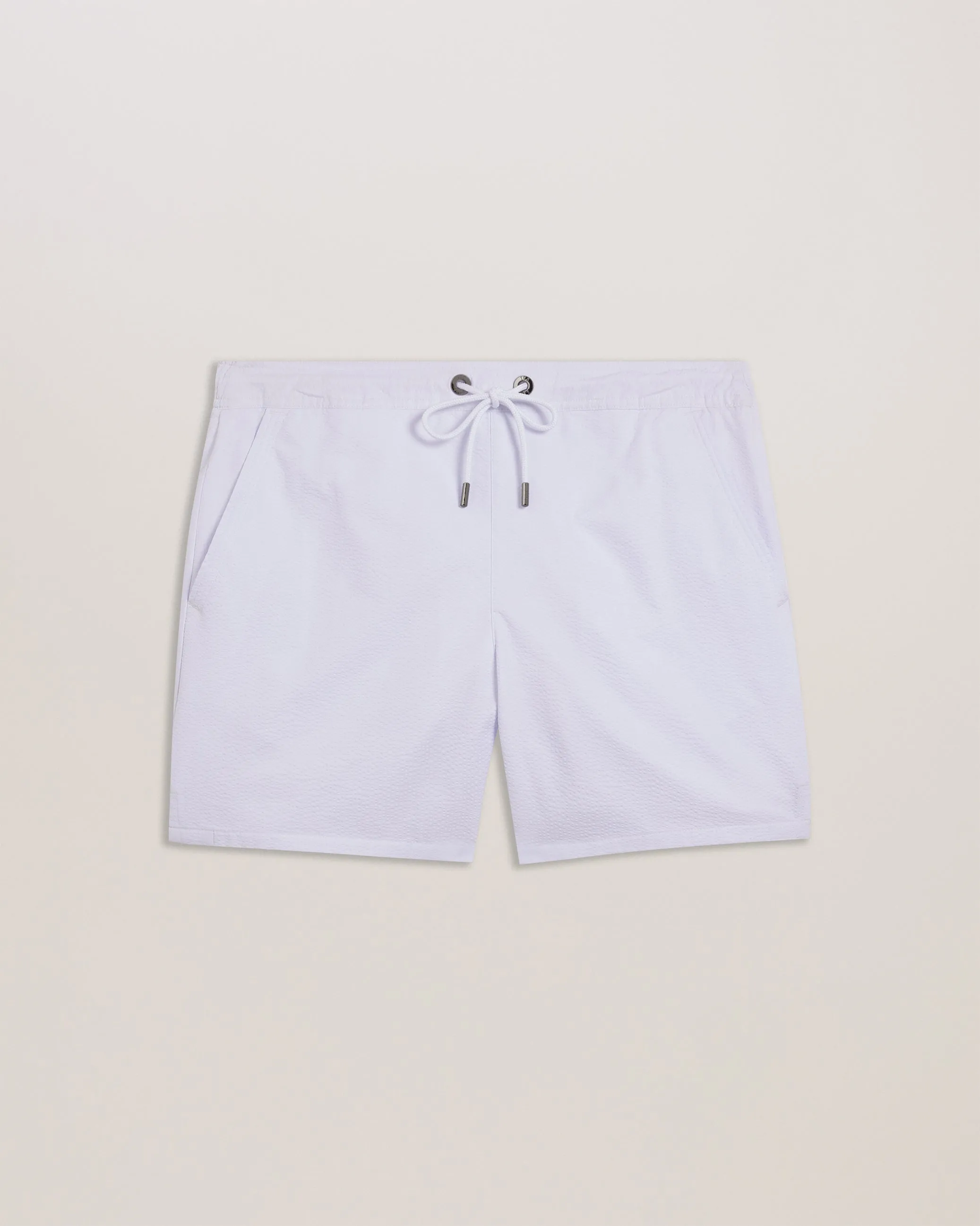 Colne Plain Textured Swimshort White