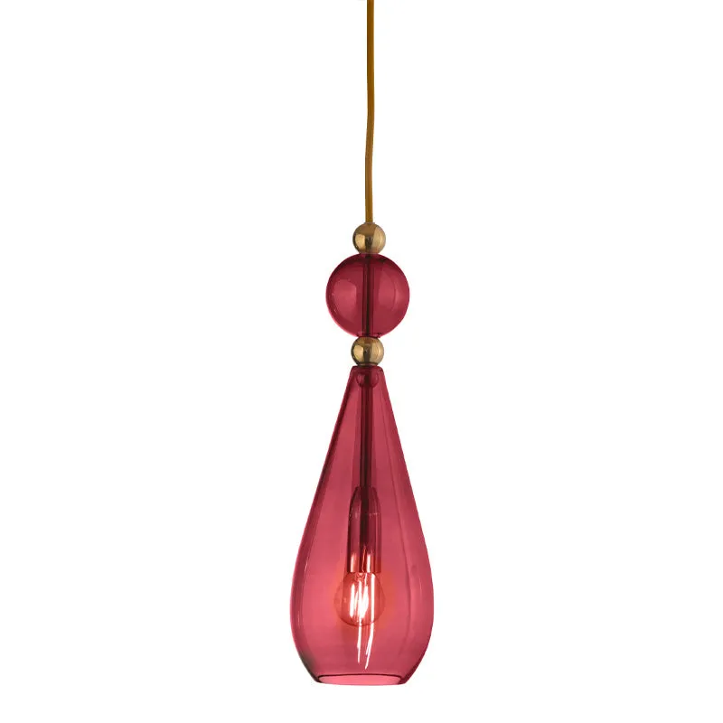 Coloured Glass Drop Pendant