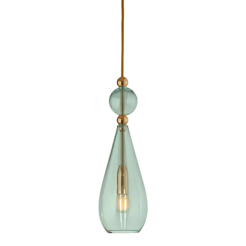 Coloured Glass Drop Pendant