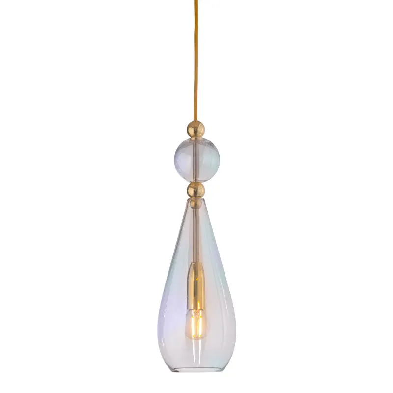 Coloured Glass Drop Pendant