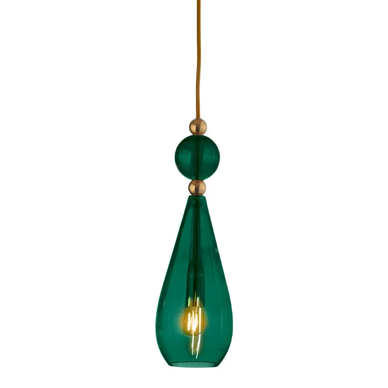 Coloured Glass Drop Pendant
