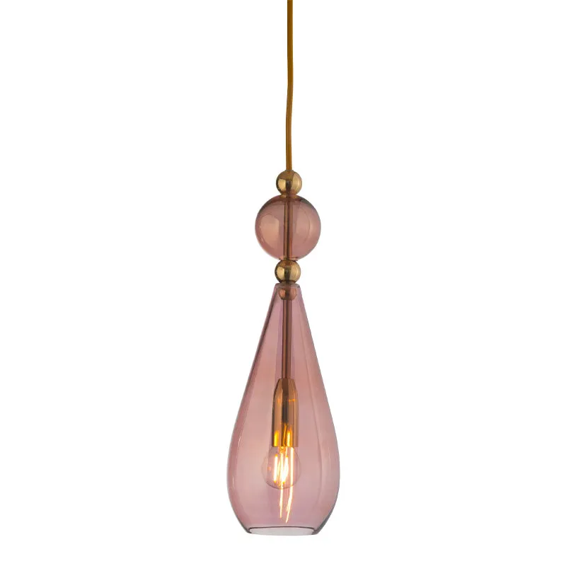 Coloured Glass Drop Pendant