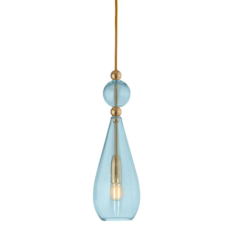 Coloured Glass Drop Pendant