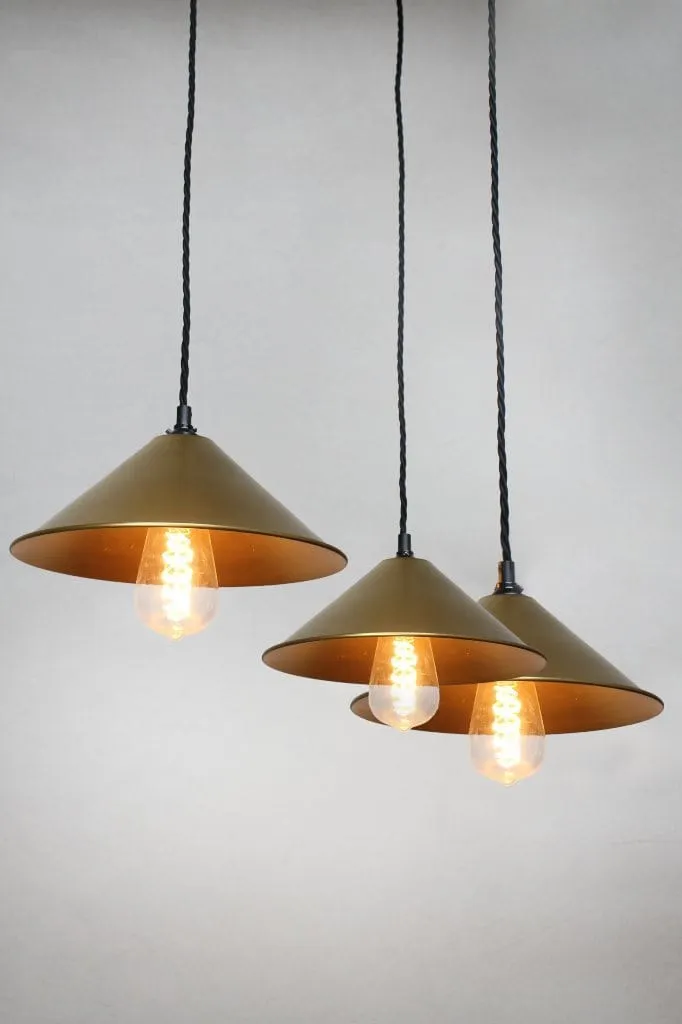 Cone 3 Light Gooseneck Pendant Light