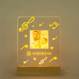 Create your personalized Photo Night Light with music symbols. Sophisticated and unique.