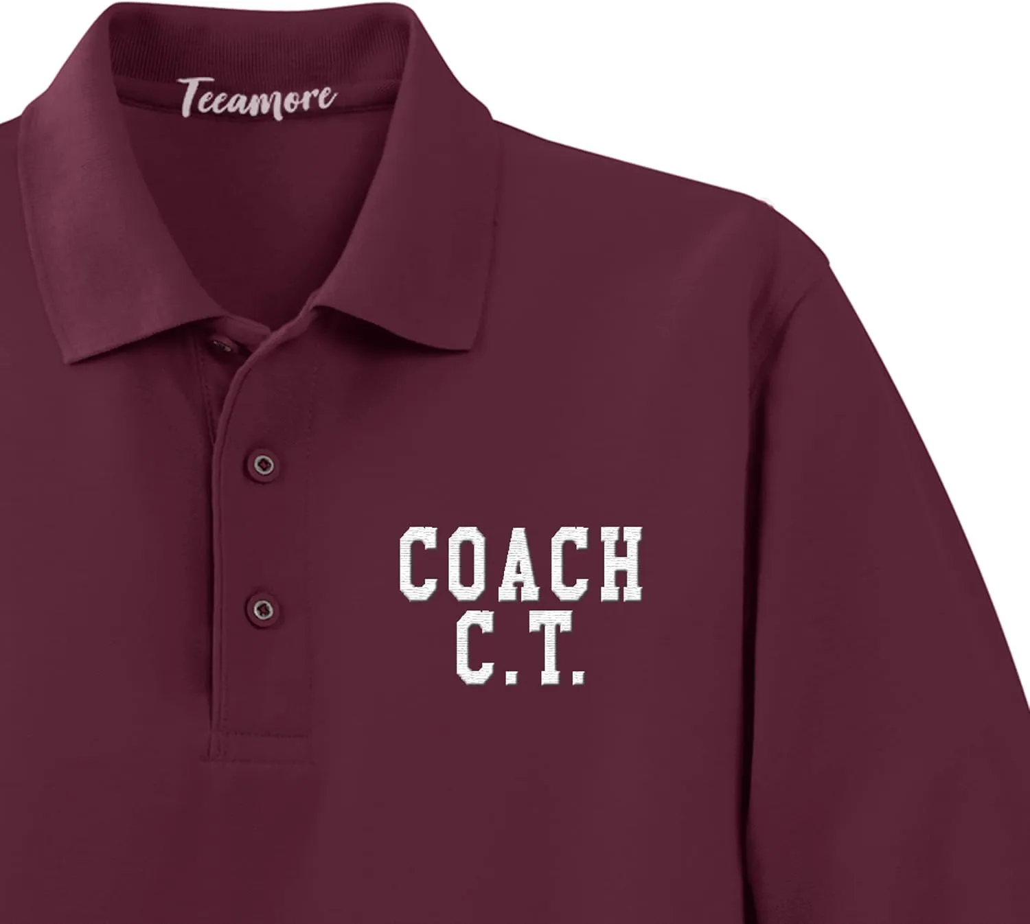 Custom Embroidered Long Sleeve Polo Shirts for Men Personalized Embroidery Text