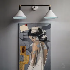 Cws113 Art Studio Double-Shade Lamp Wall Sconce