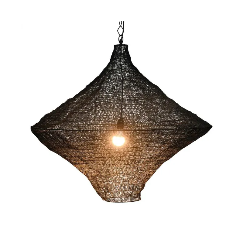 Diamond Crochet Wire Pendant Light