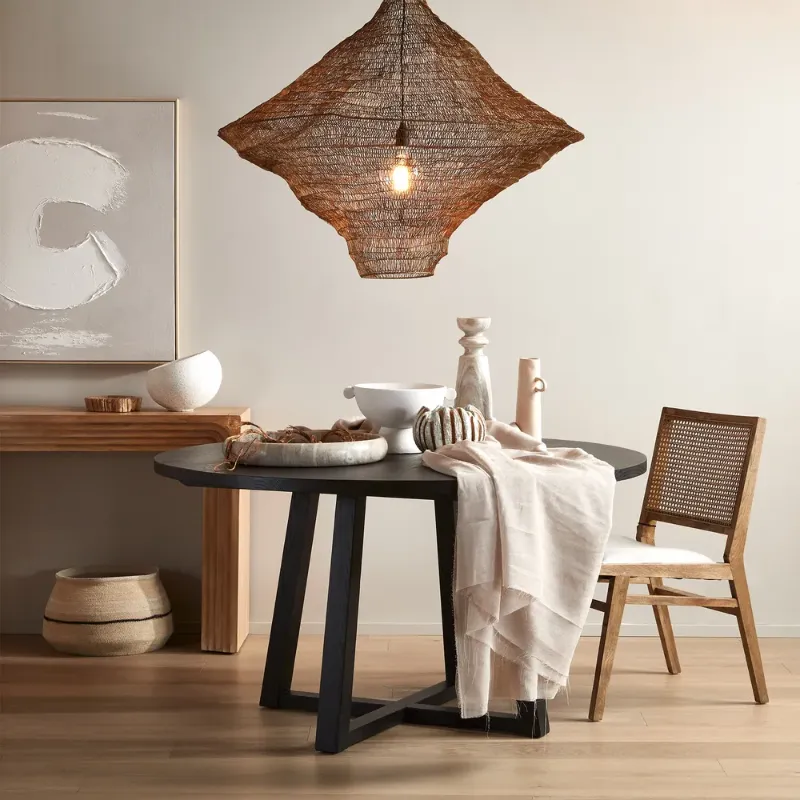 Diamond Crochet Wire Pendant Light