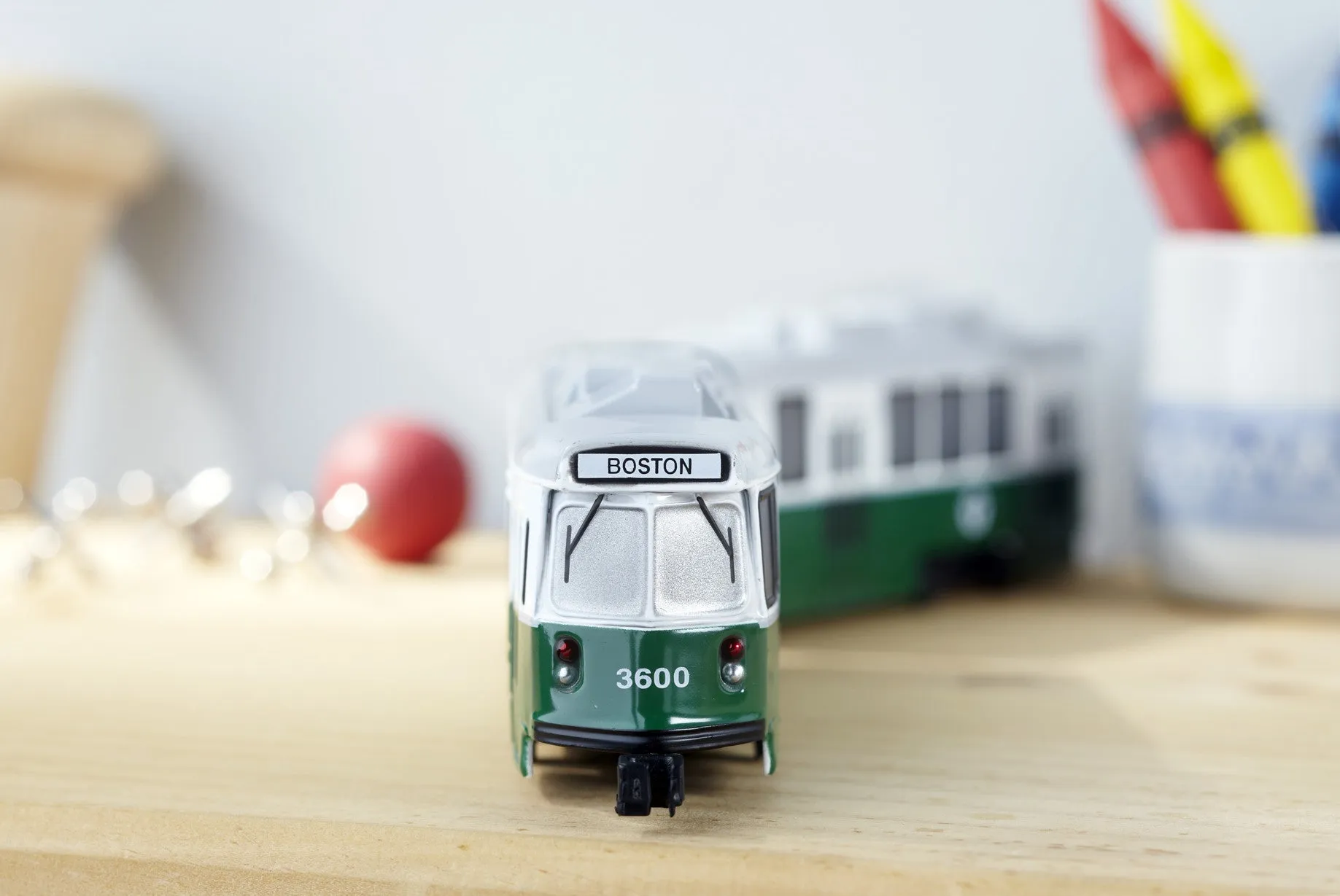 Double MBTA Die Cast Green Line Light Rail Vehicle (LRV/Trolley)
