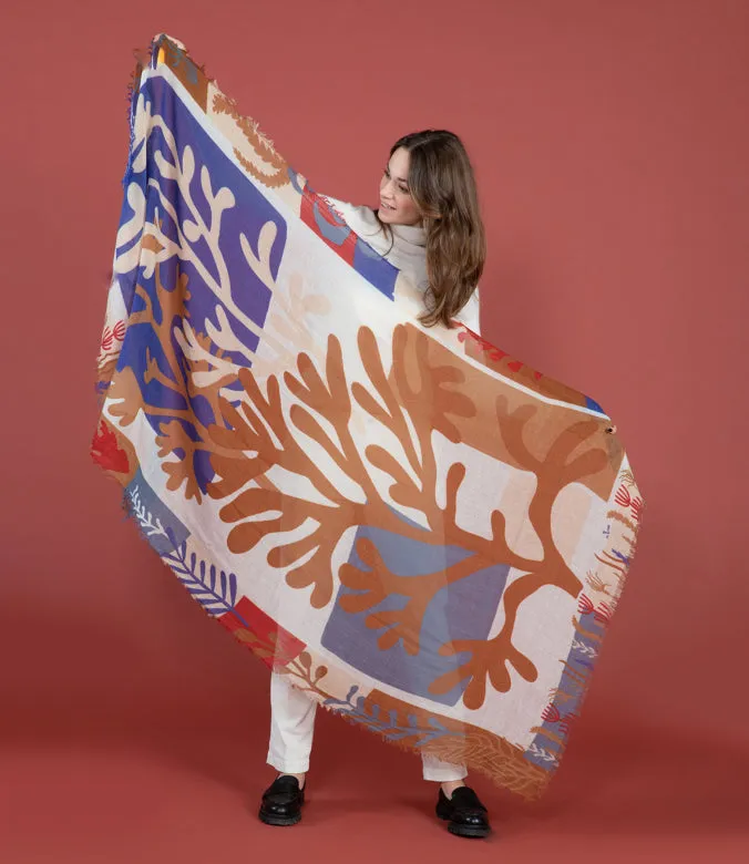 Echarpe Capa en laine & nylon - Camel