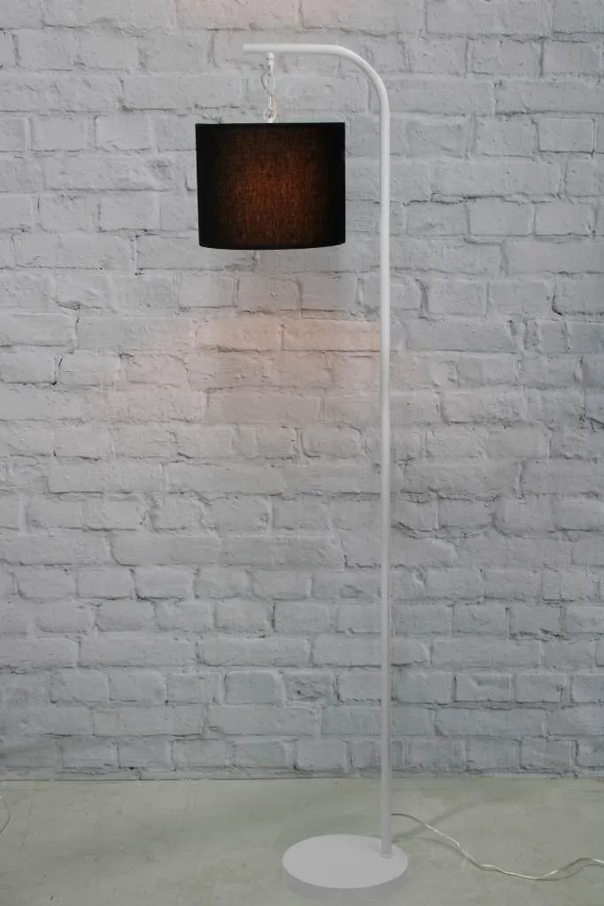 Fabric Drum  Suspended Floor Lamp