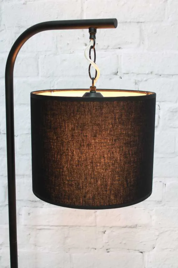 Fabric Drum  Suspended Floor Lamp