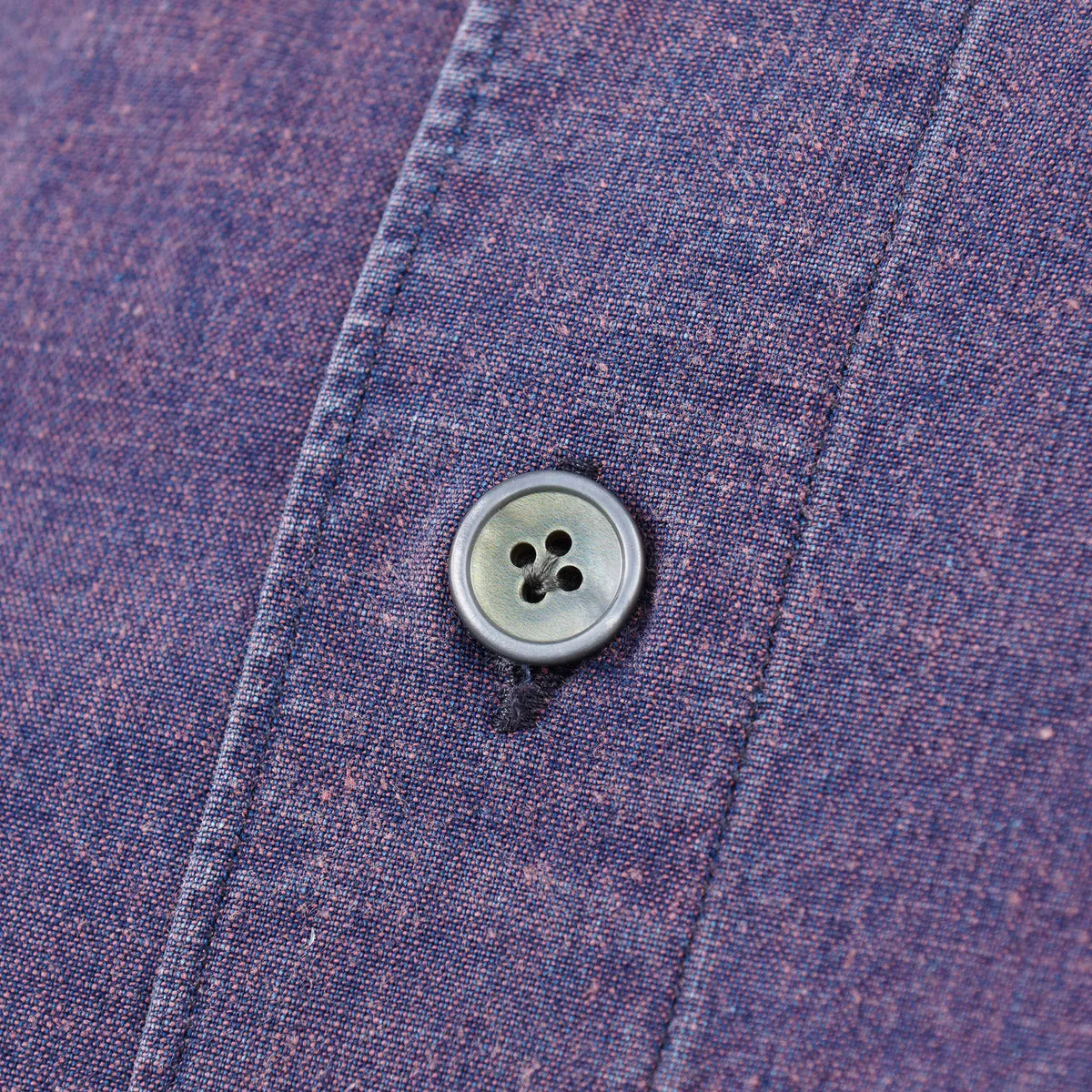Finamore Overdyed Denim Cotton Shirt