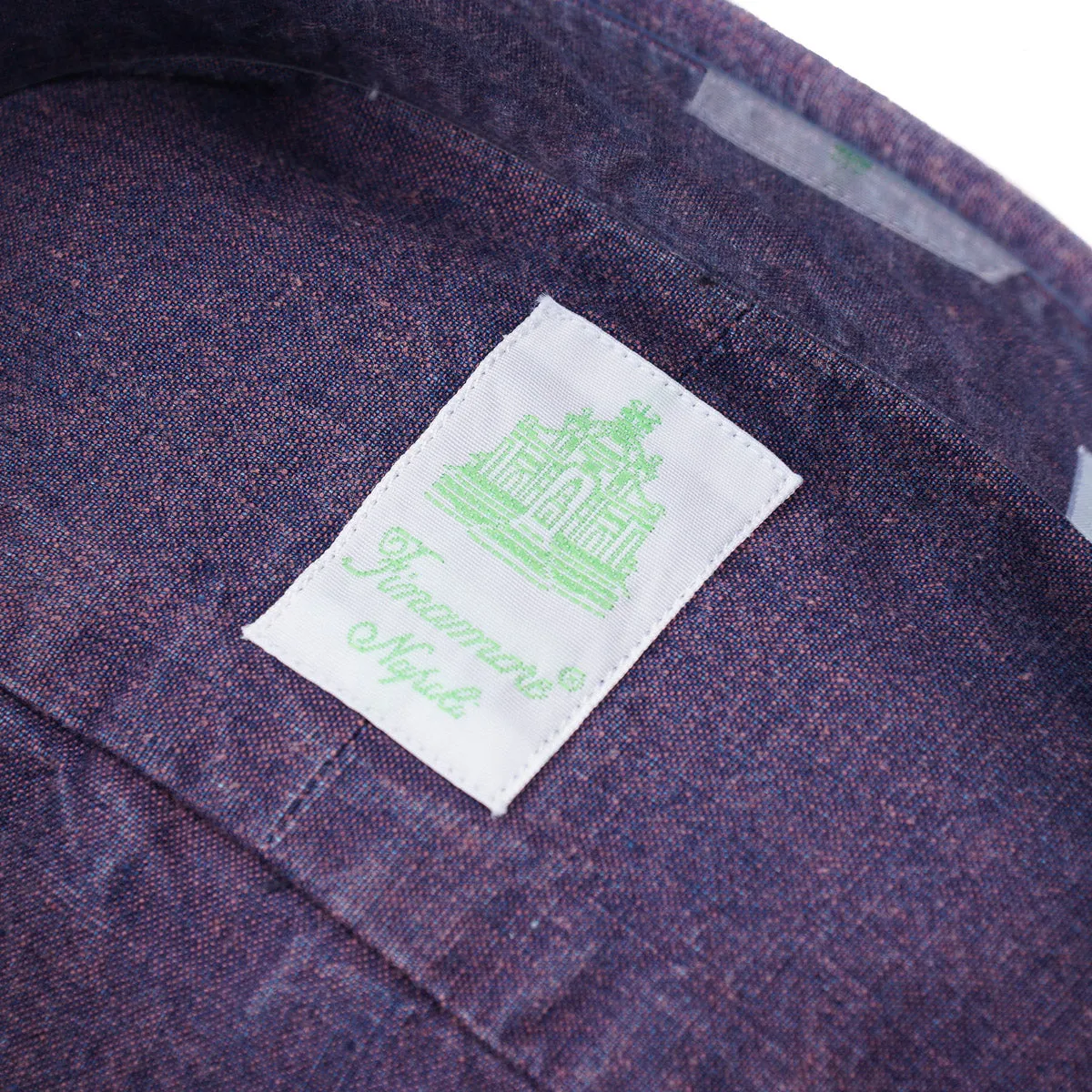 Finamore Overdyed Denim Cotton Shirt