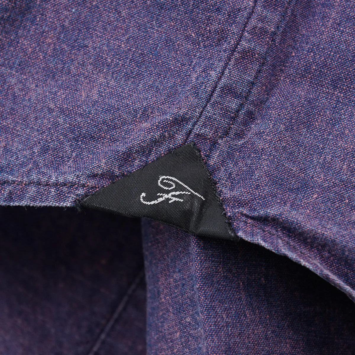 Finamore Overdyed Denim Cotton Shirt