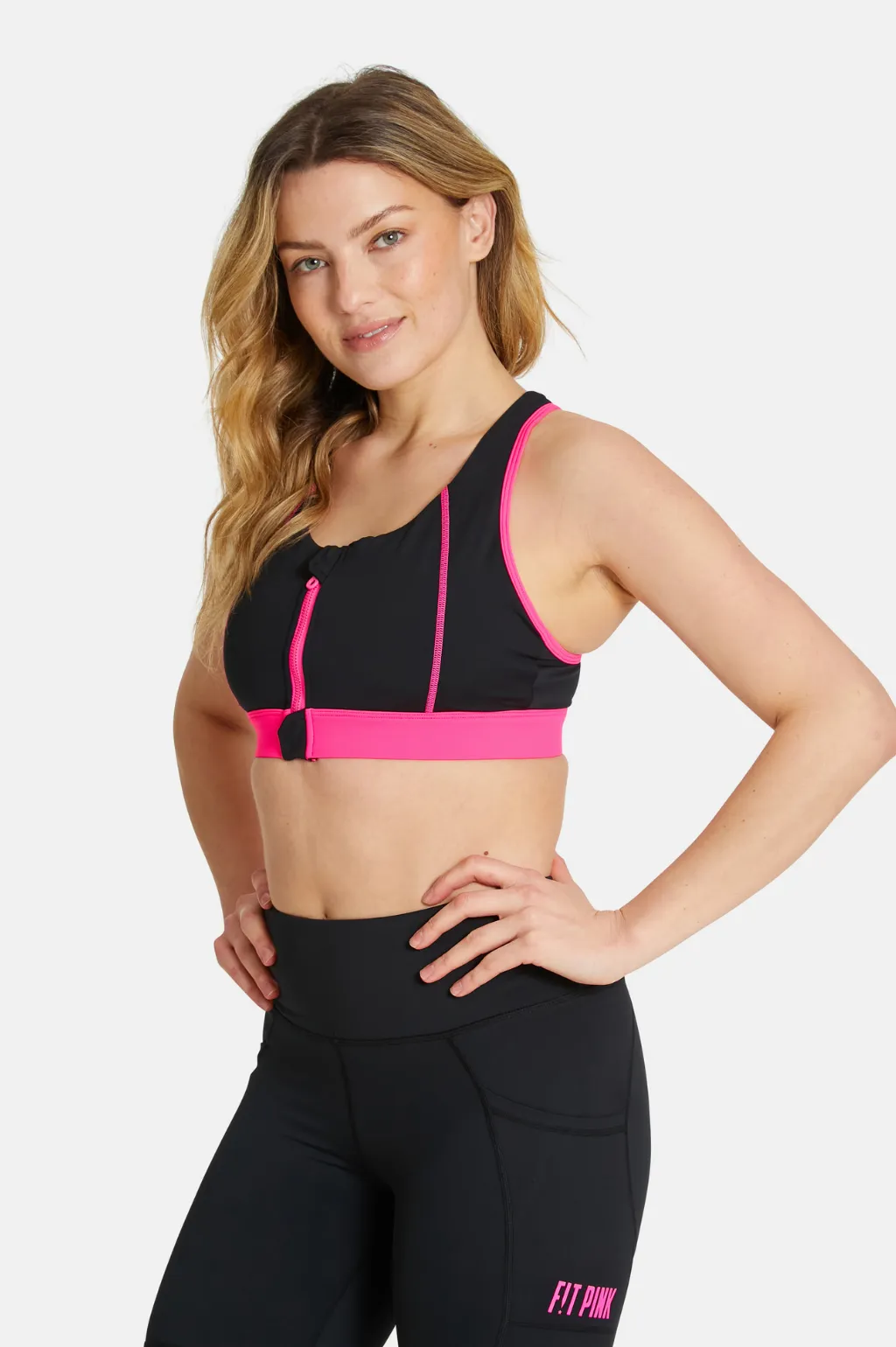 FitPink V2 Front Zip Sports Bra