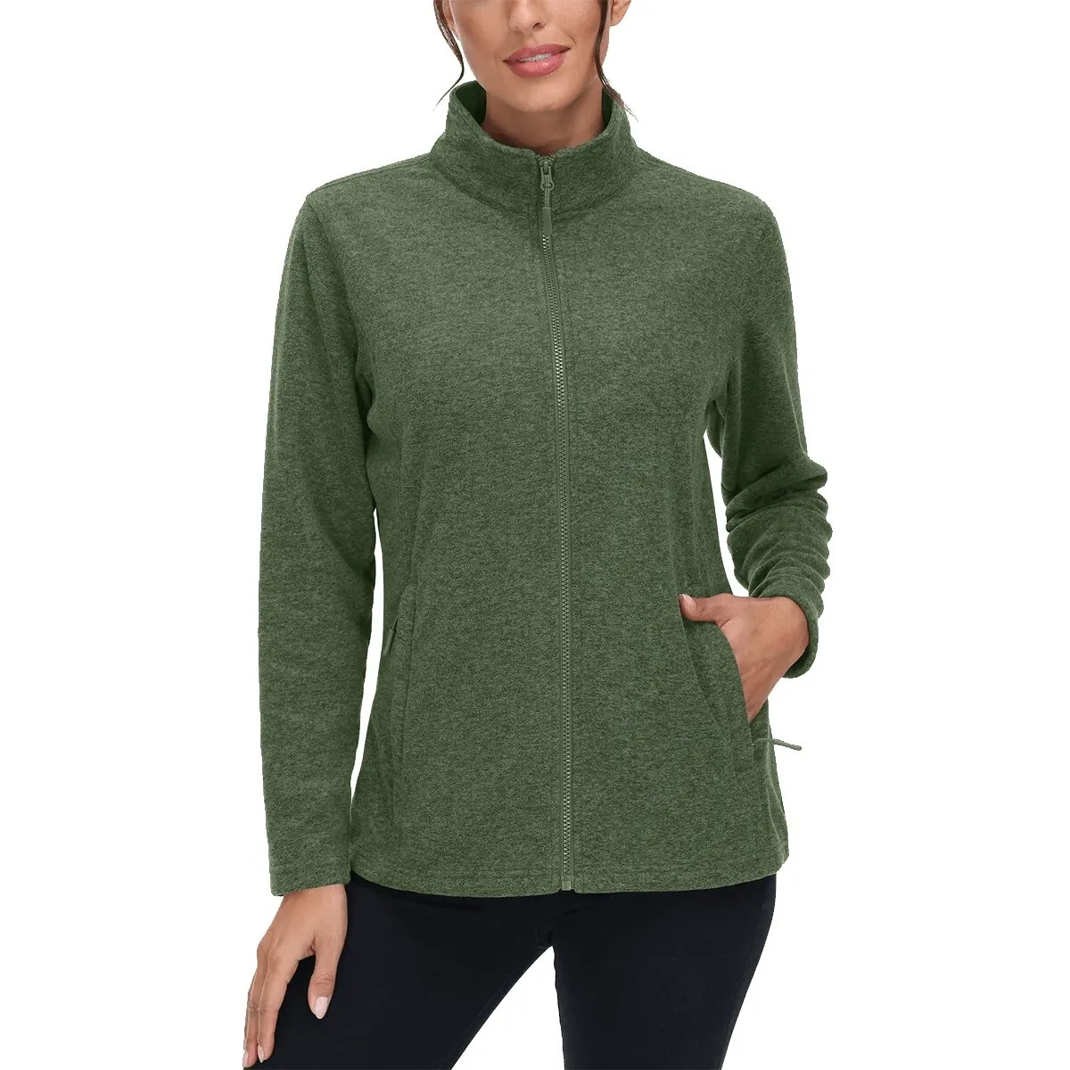 Fleece Women's Sweatshirt with Zipper for Running - SF0127