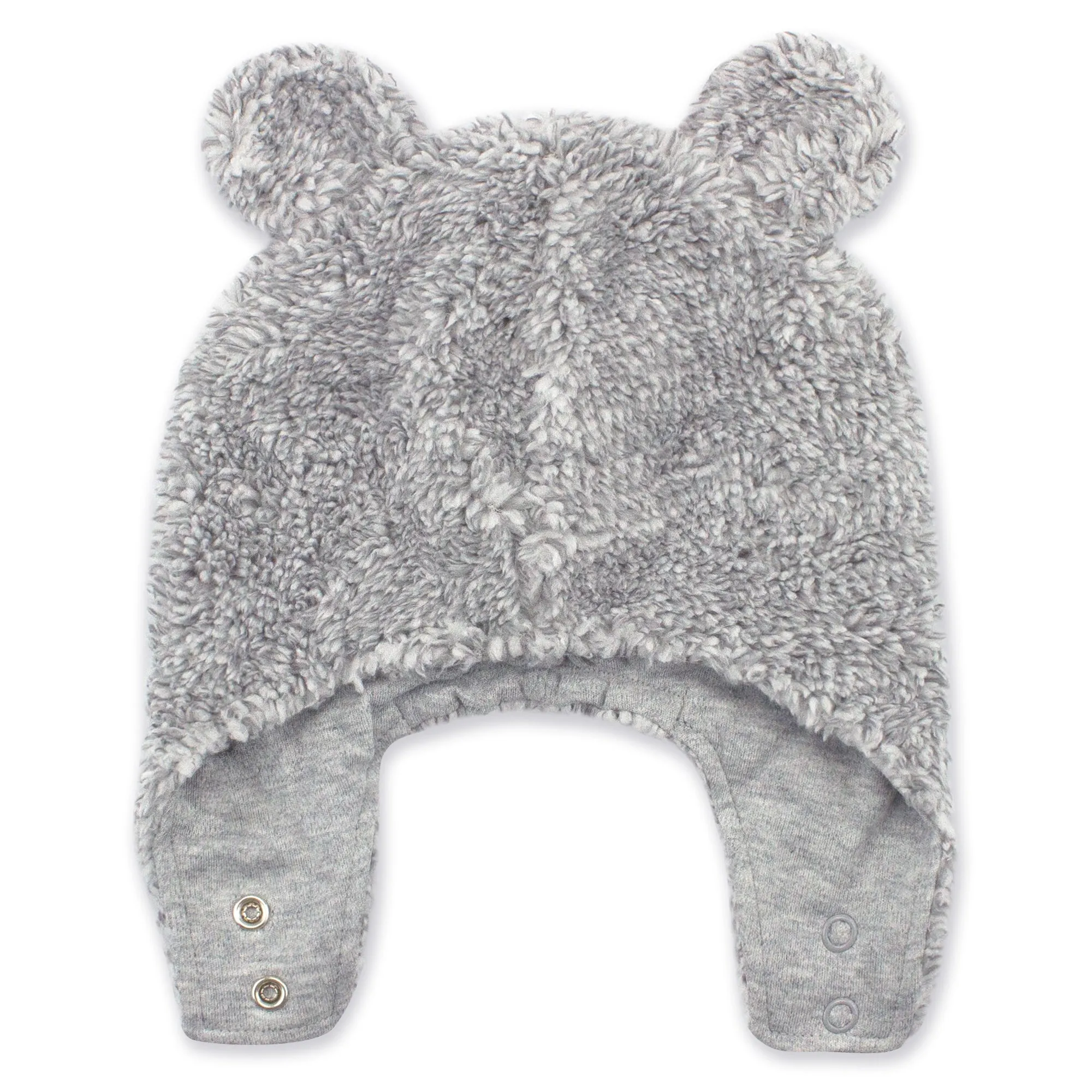 Furry Bear Hat - Heather Gray