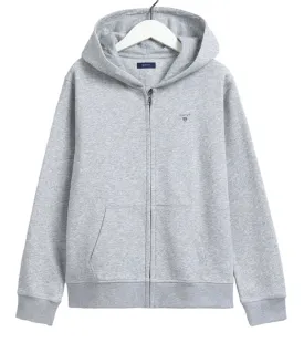 Gant - Grey original full zip hoodie, 9yrs - 16yrs