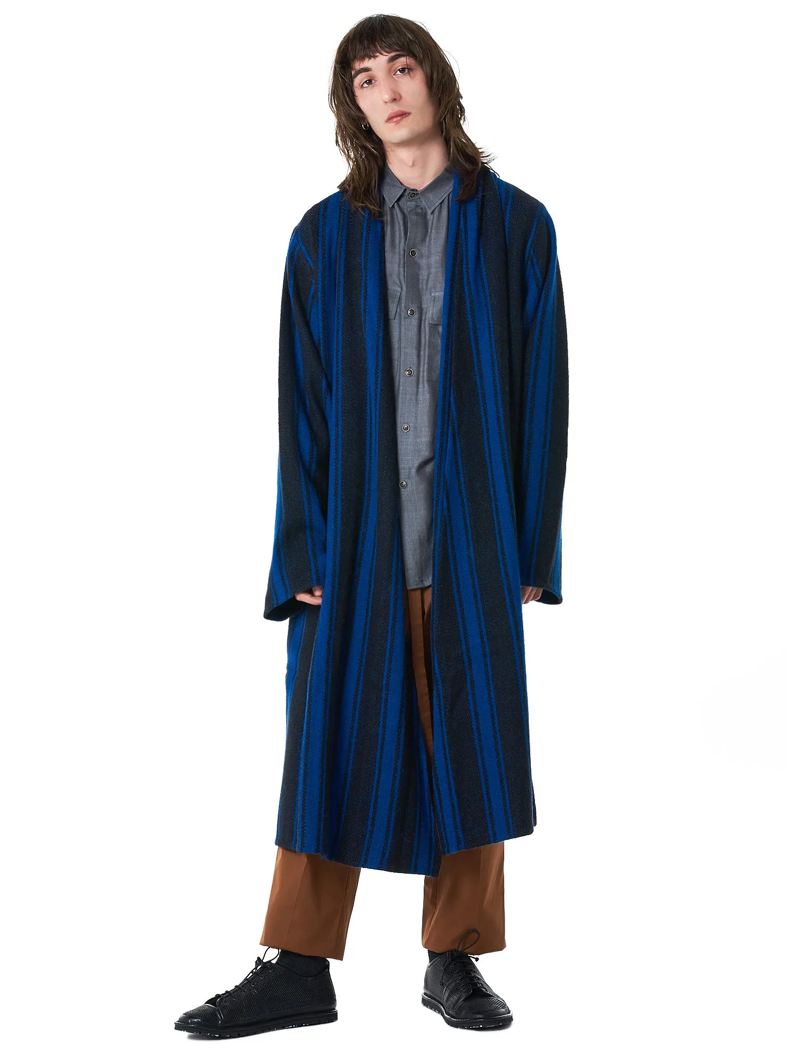 'Gaucho' Silk Shirt (DCM-VM4-GAUCHO-CHARCOALD)
