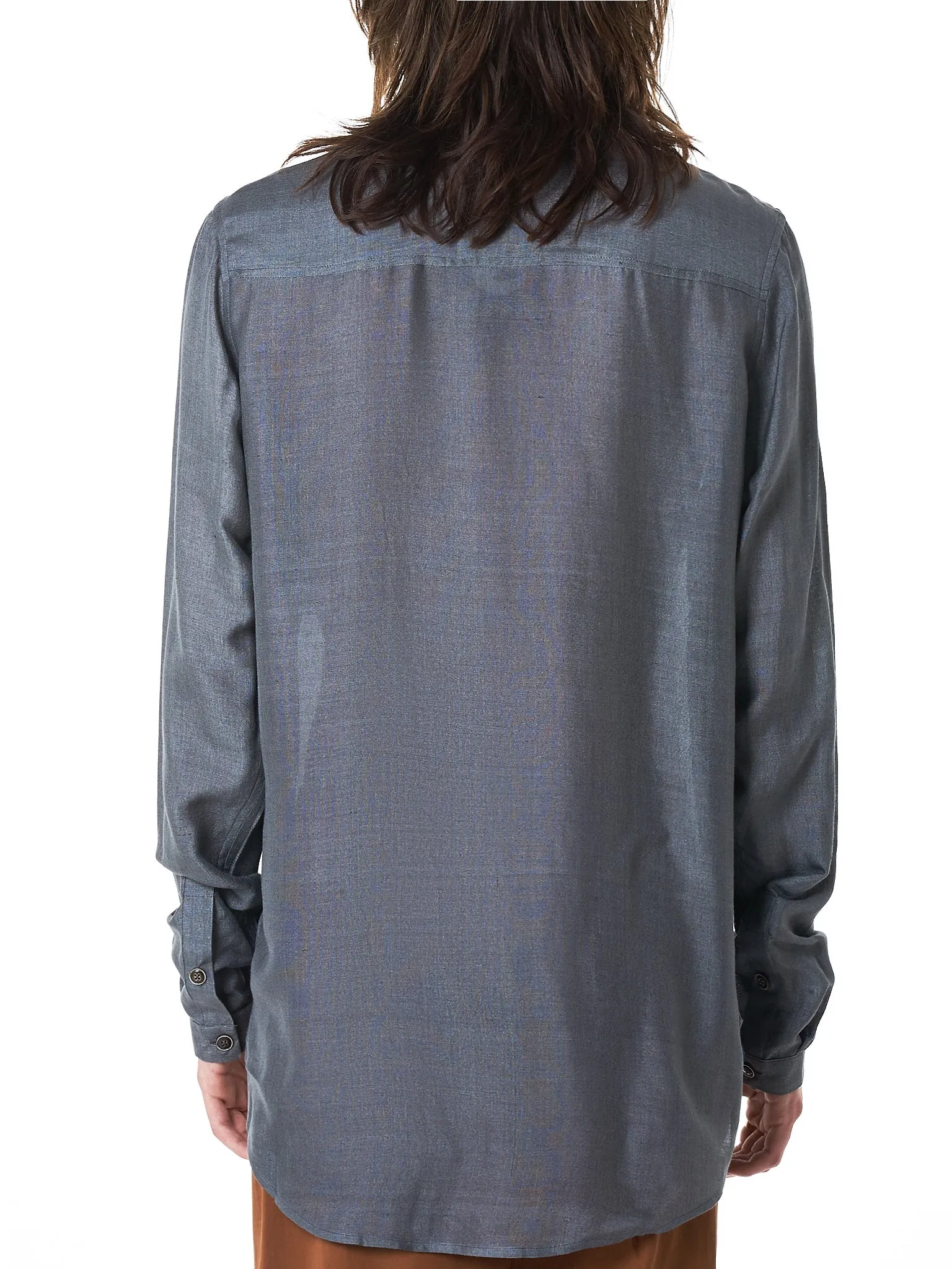 'Gaucho' Silk Shirt (DCM-VM4-GAUCHO-CHARCOALD)