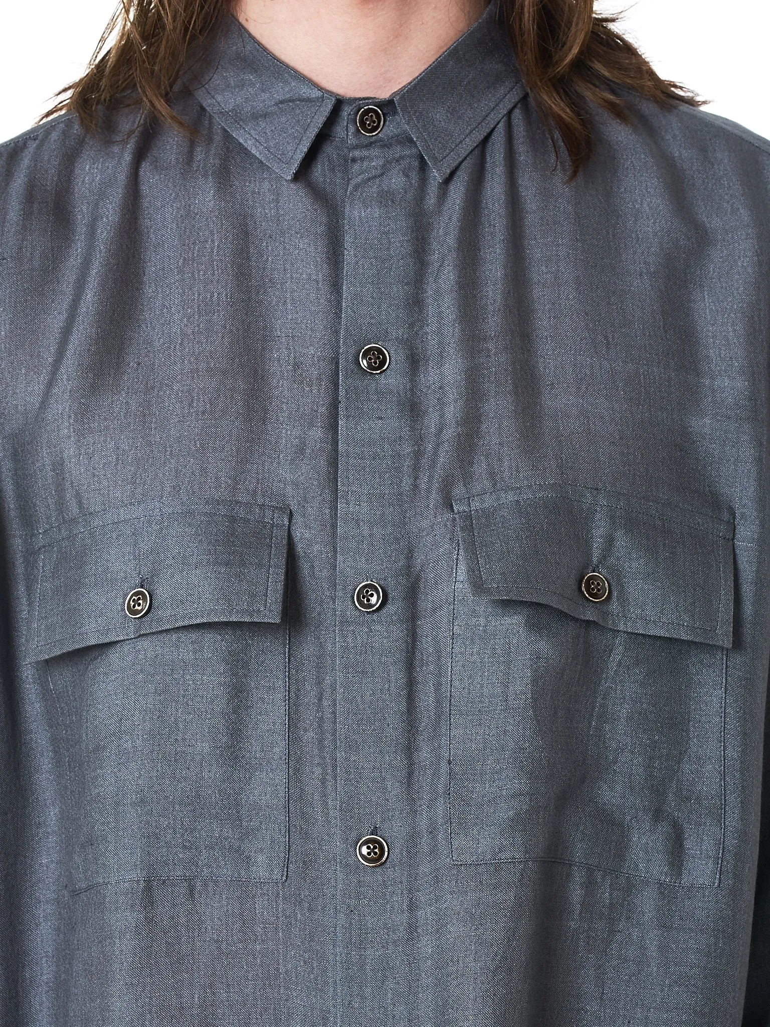 'Gaucho' Silk Shirt (DCM-VM4-GAUCHO-CHARCOALD)