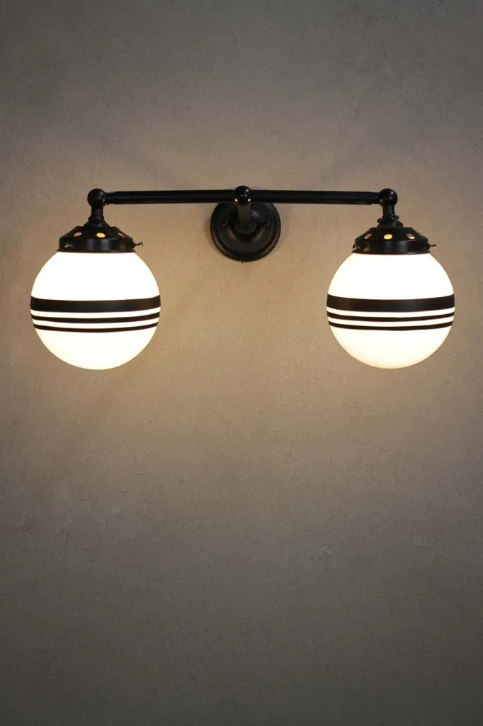 Glass Ball Double Swivel Arm Wall Light