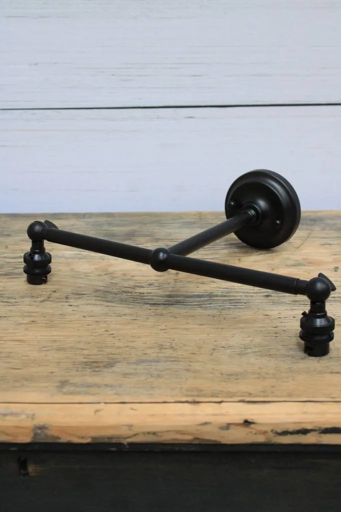 Glass Ball Double Swivel Arm Wall Light