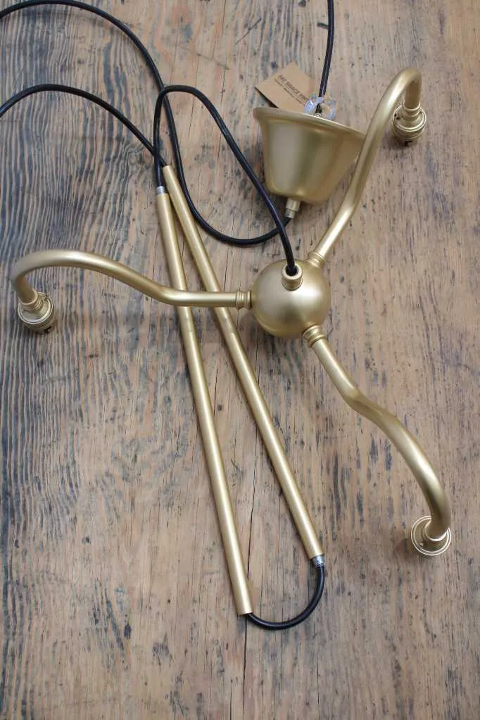 Glass Ball Gooseneck Glass Chandelier