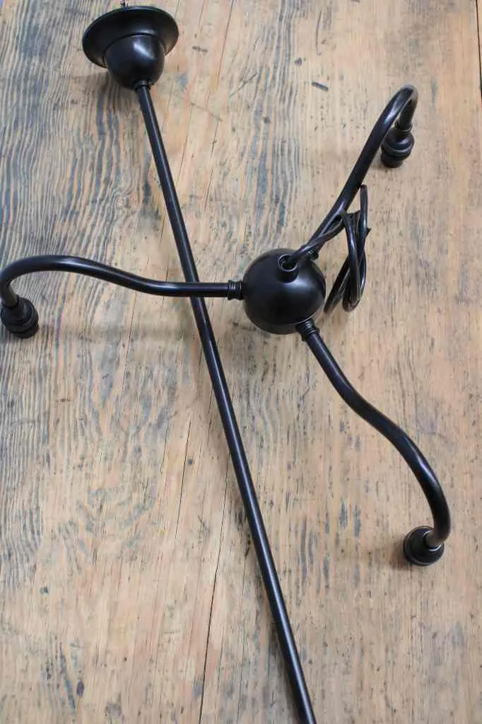 Glass Ball Gooseneck Glass Chandelier