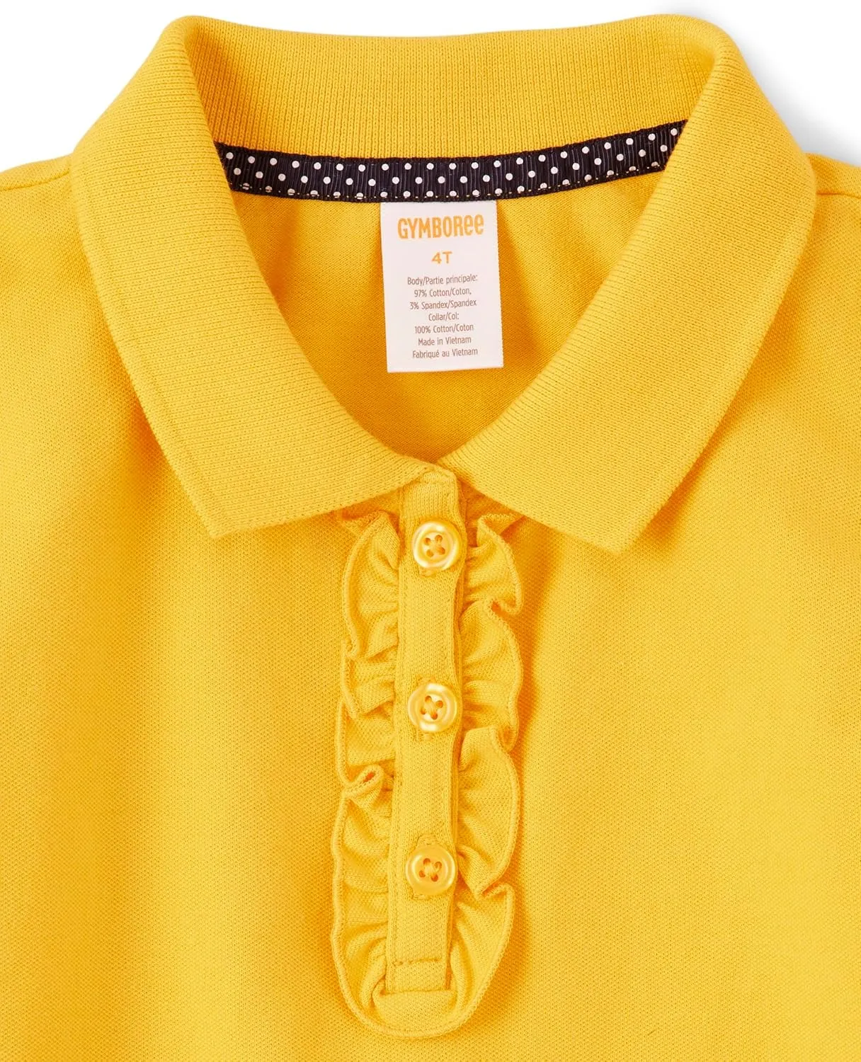 Gymboree Girls' and Toddler Short Sleeve Ruffle Polo Shirt Multipack