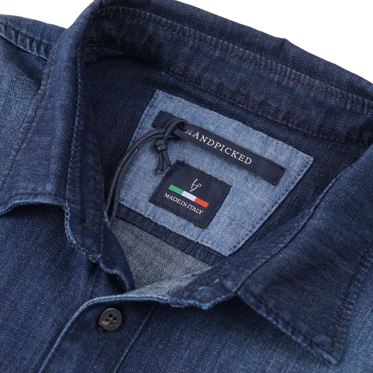 Handpicked Slim-Fit Rinsed Denim Shirt