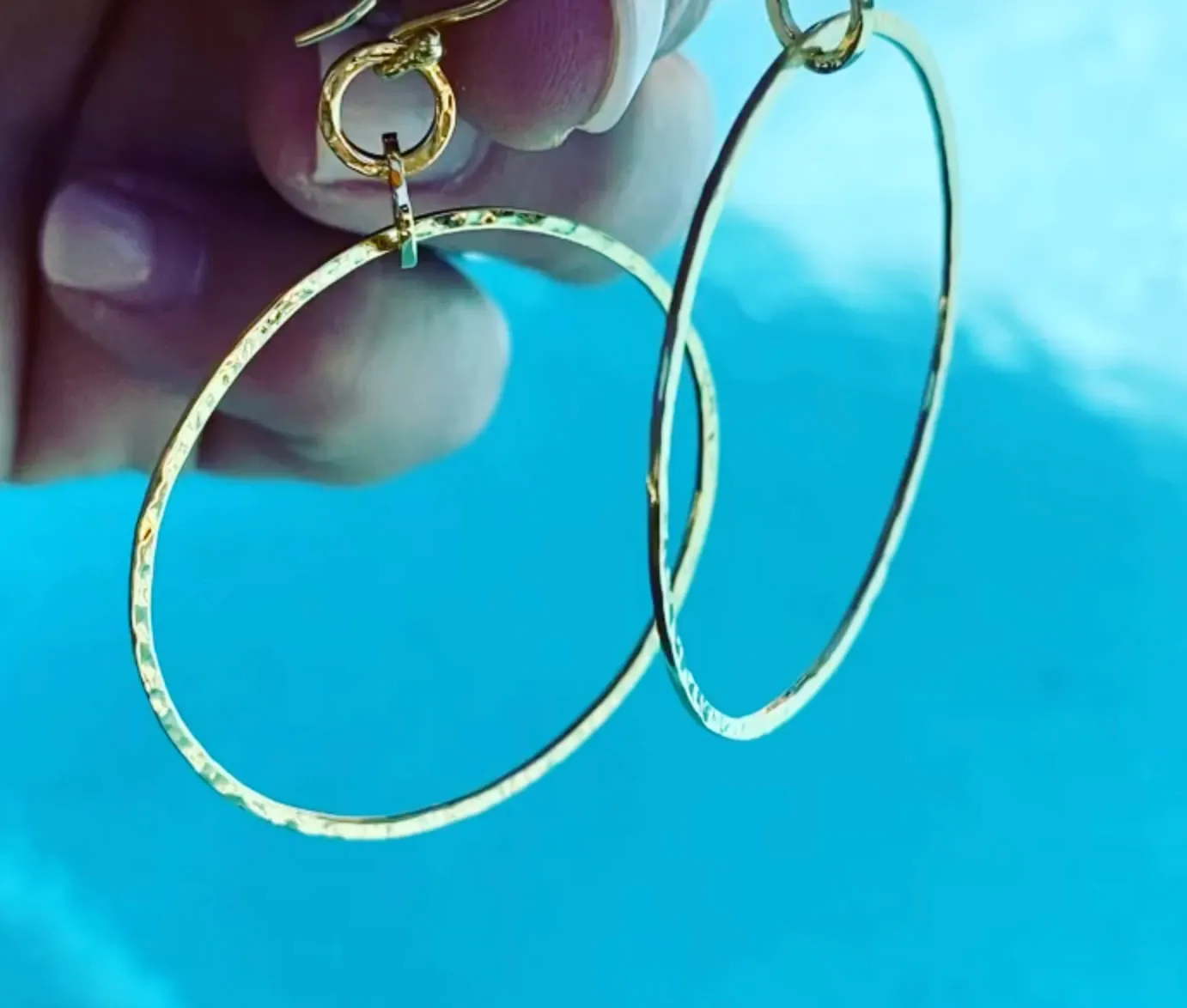 Hoop Treasure Earrings Gold Vermeil
